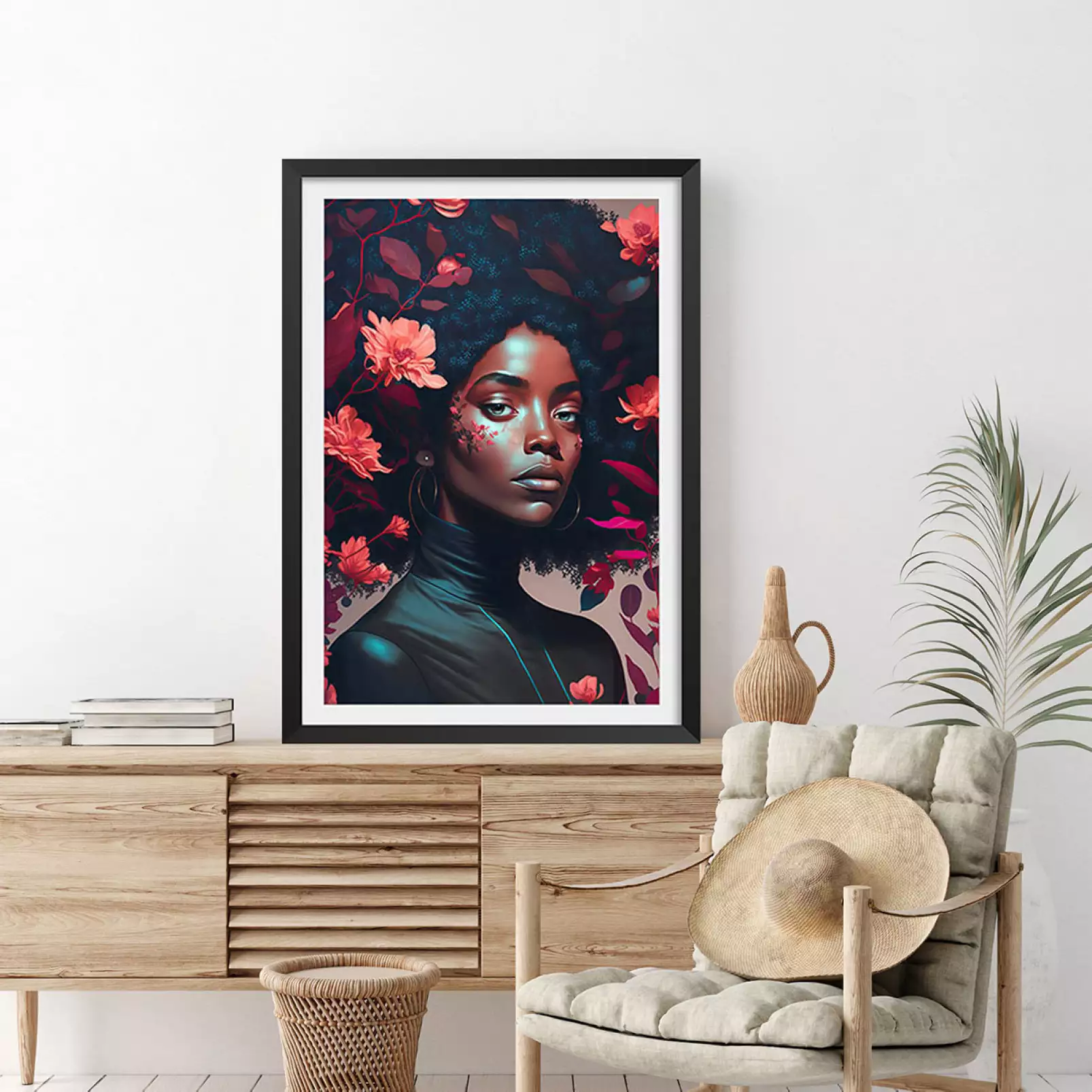 affiche-fleurs-thumper-vintage-woman