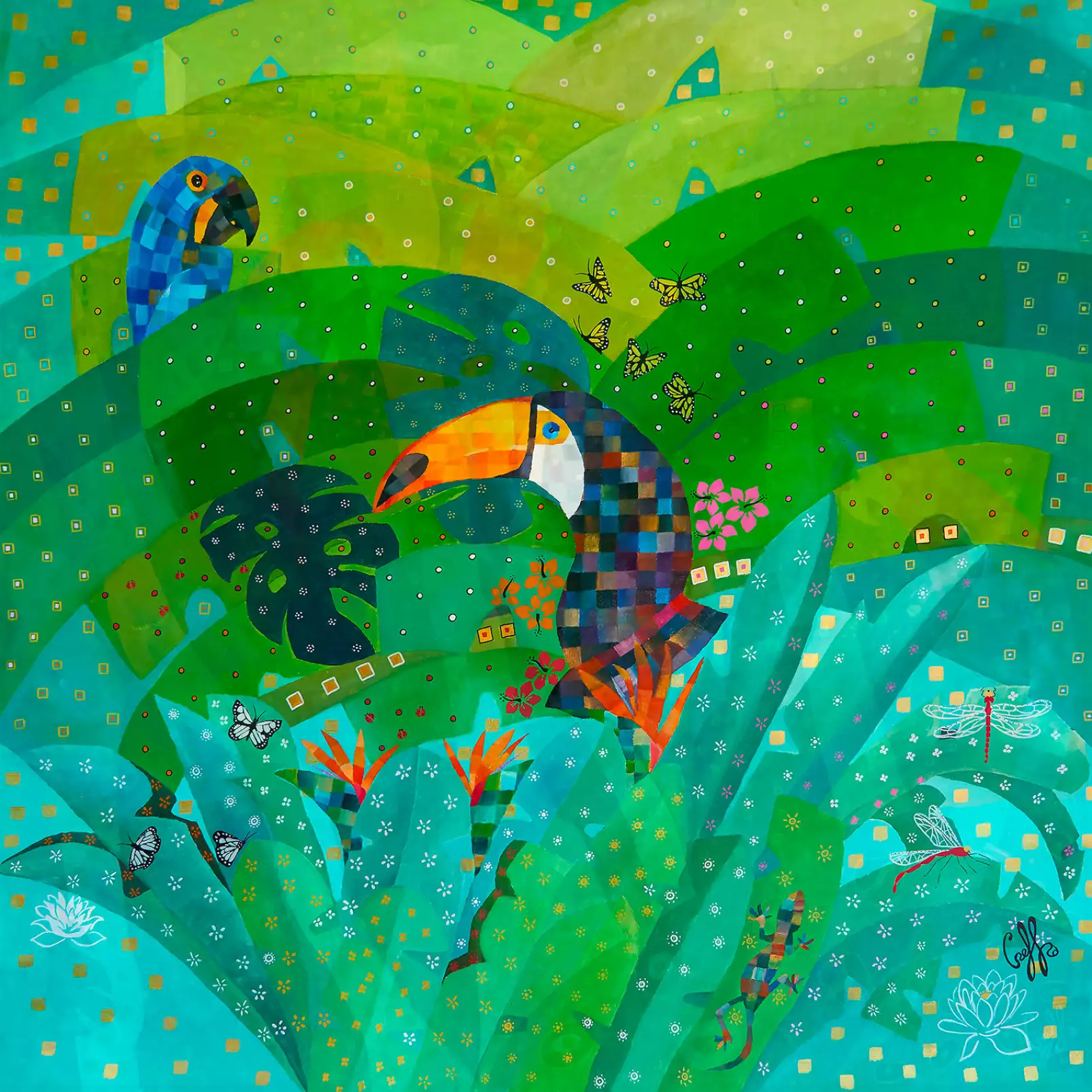 cadre-contemporain-tropical-forest