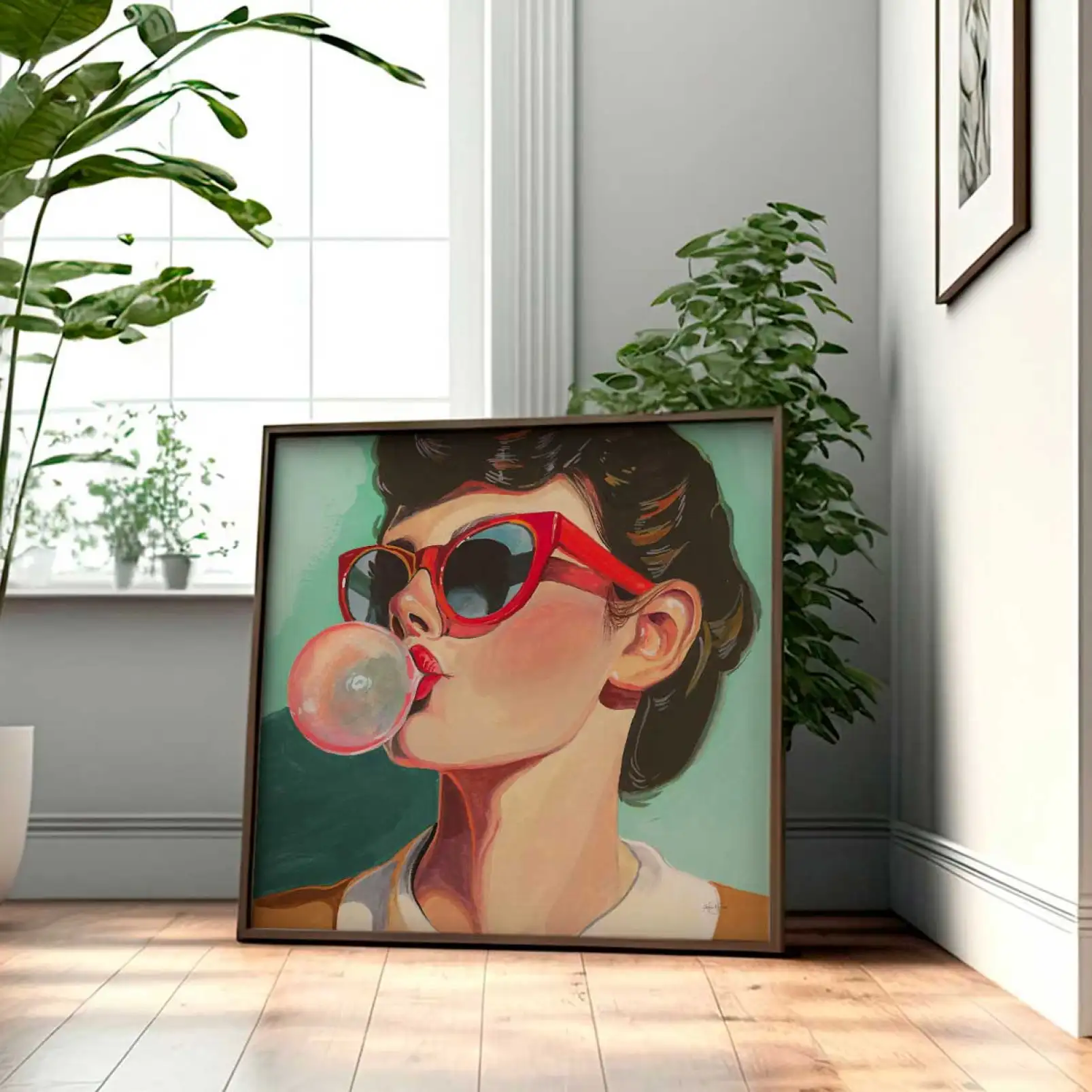 tableau-vintage-tableau-retro-pop-queen-bubble-vert
